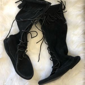 Aldo suede moccasin style tall boot